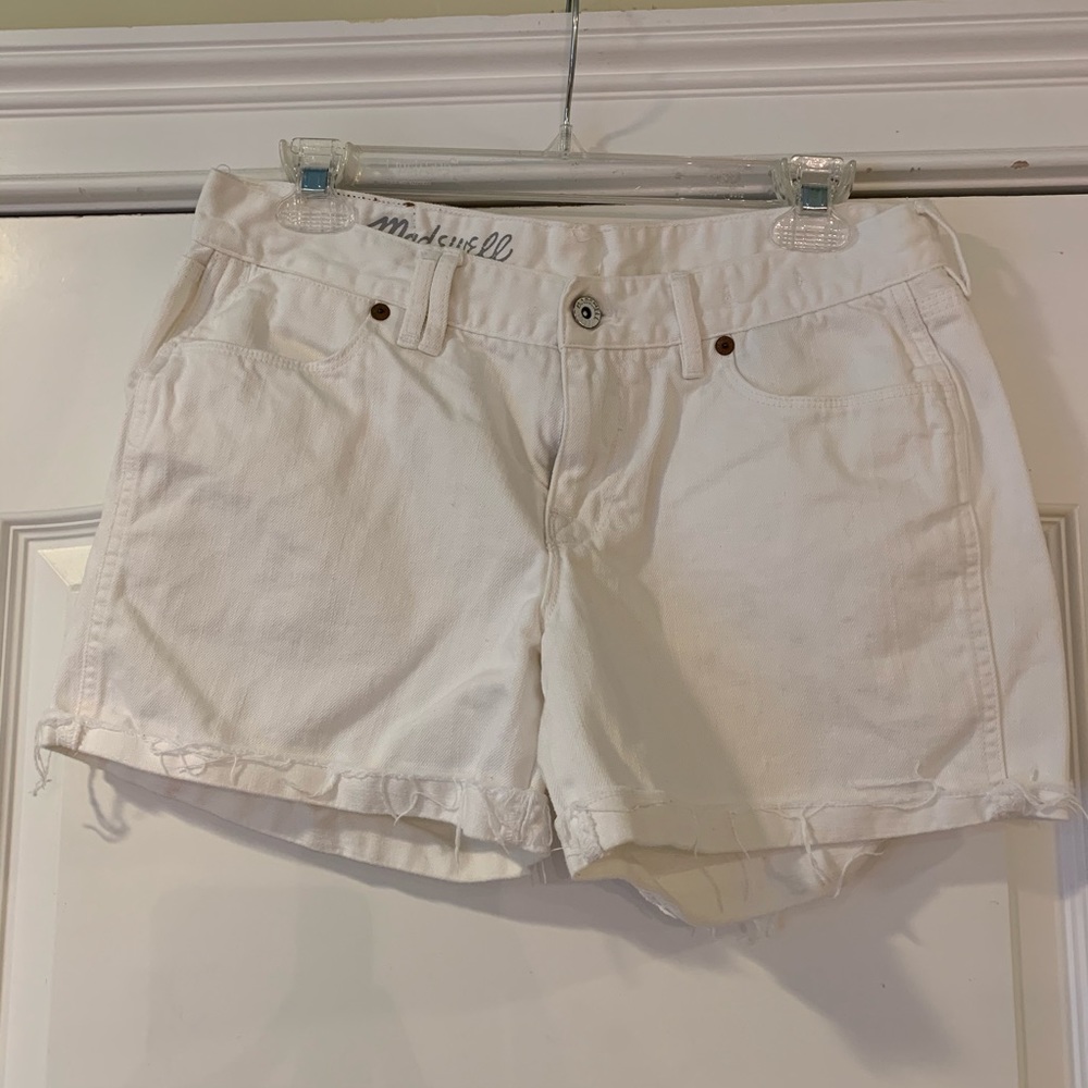 Madewell White Jean Shorts